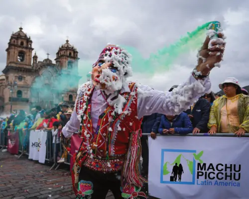 Dancing during carnival in the main square