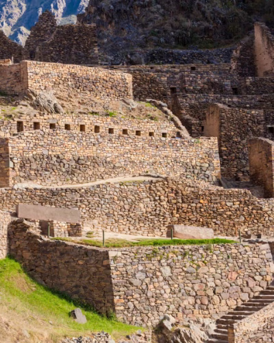 View of terraces in Pisac, Sacred Valley
