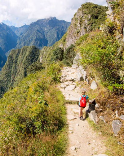 Group arriving at Machu Picchu via Inca Trail