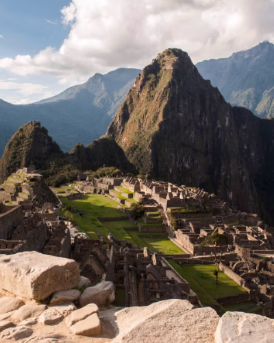 On the trail from Lares to Machu Picchu, girl with her llamas.