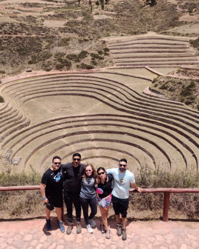 On the trail from Lares to Machu Picchu, girl with her llamas.