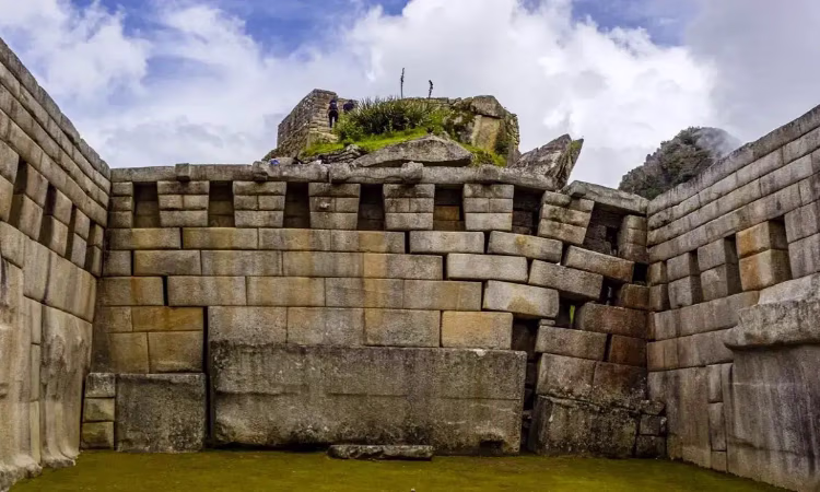 On the trail from Lares to Machu Picchu, girl with her llamas.