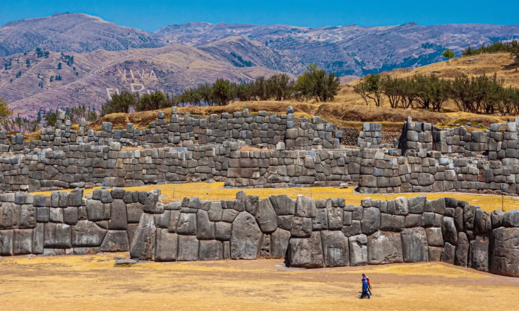 On the trail from Lares to Machu Picchu, girl with her llamas.