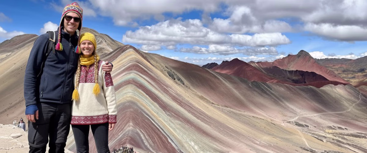Vinicunca and two friends
smiling